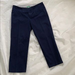 Lily Pulitzer summer weight navy Capri pants